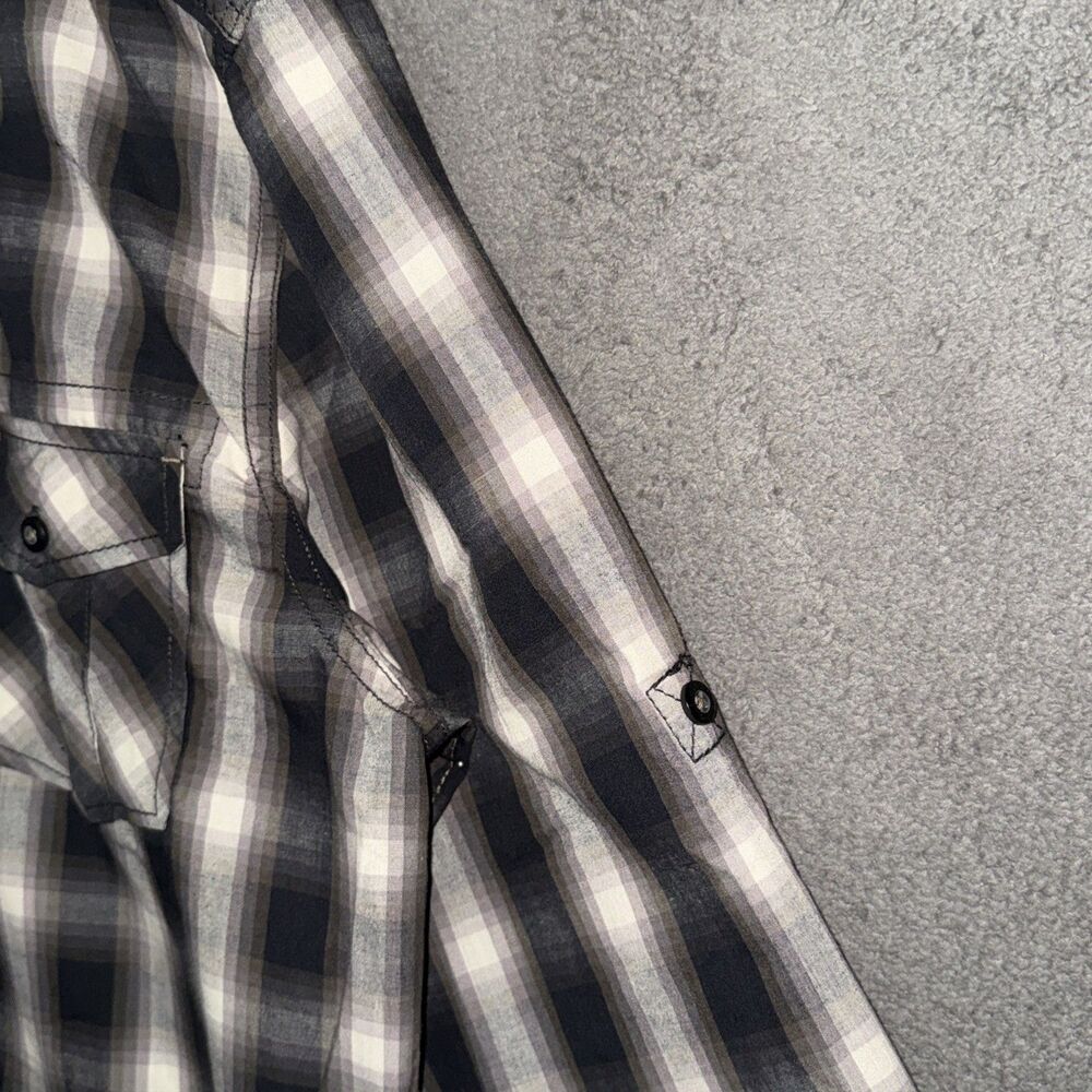 Buffalo David Bitton Shirt Medium Plaid Long Sleeve Back Graphic Button Up NWT - Picture 8 of 16
